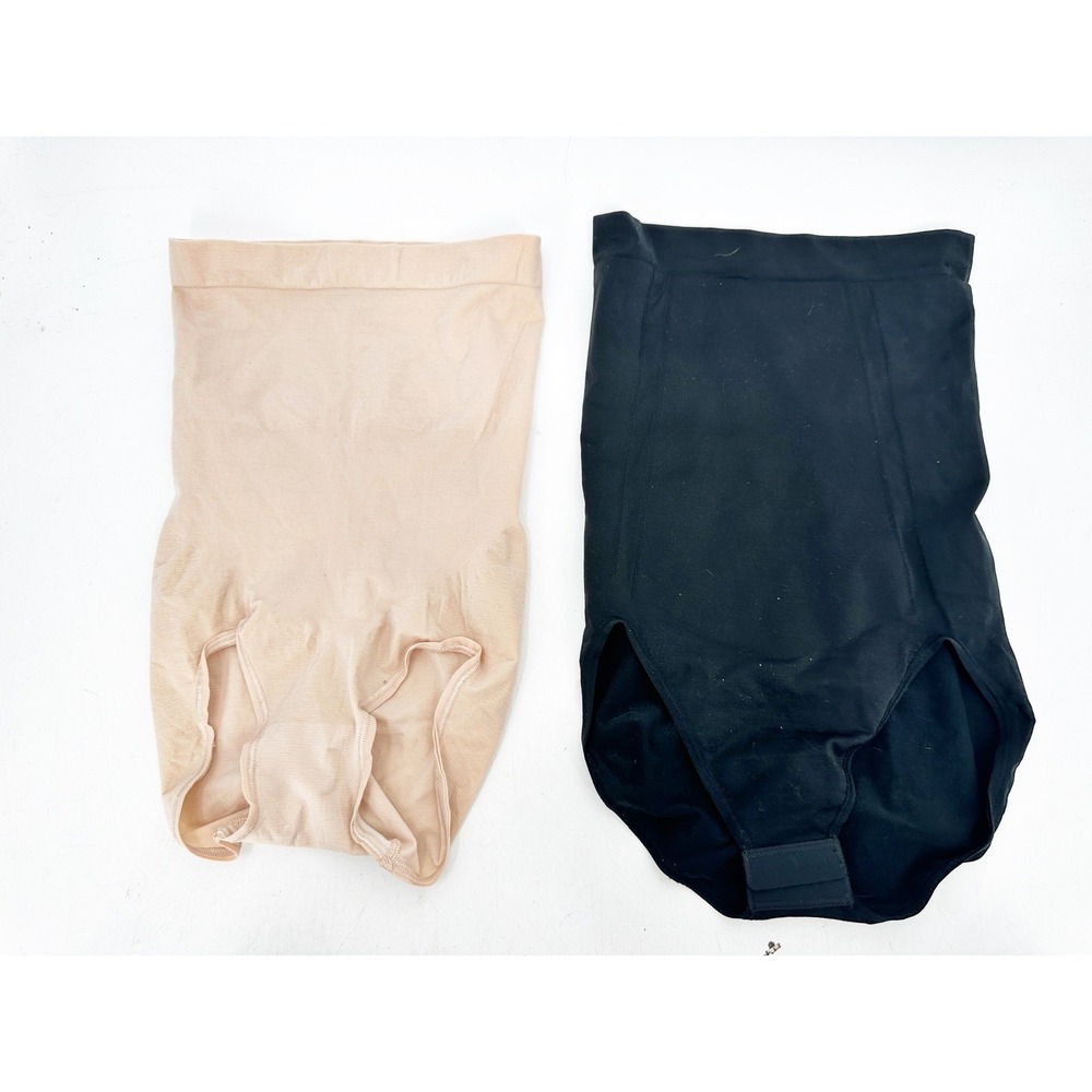 Spanx Shapewear Briefs Bundle M Black Beige Power Series Tummy Control Formal